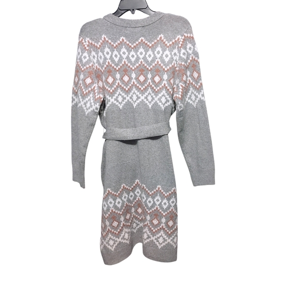 Lucky Brand Snowflake Geometric Cardigan Sweater Dress Women's Plus Size 2X NWT - Picture 6 of 12